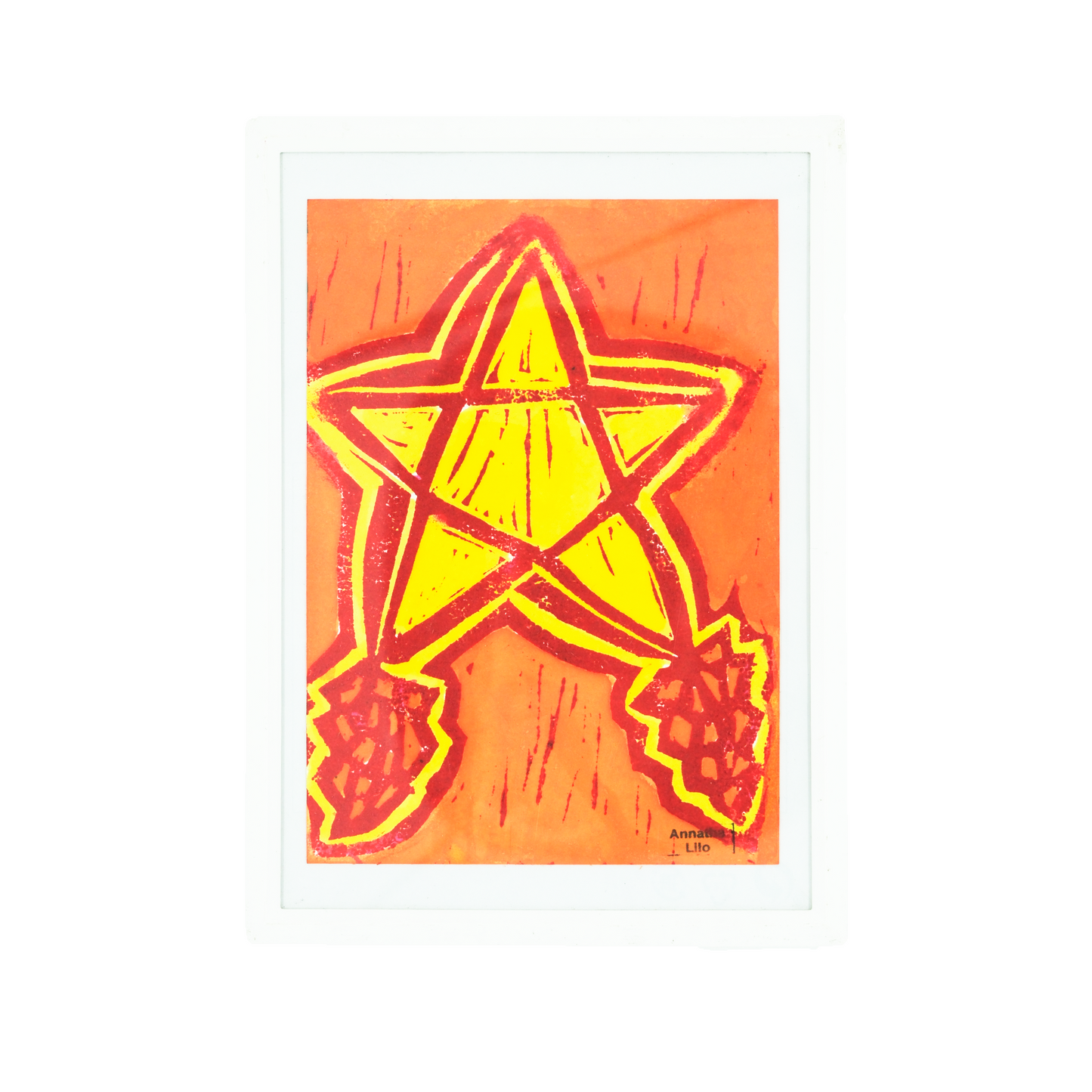 Orange Parol Christmas Print