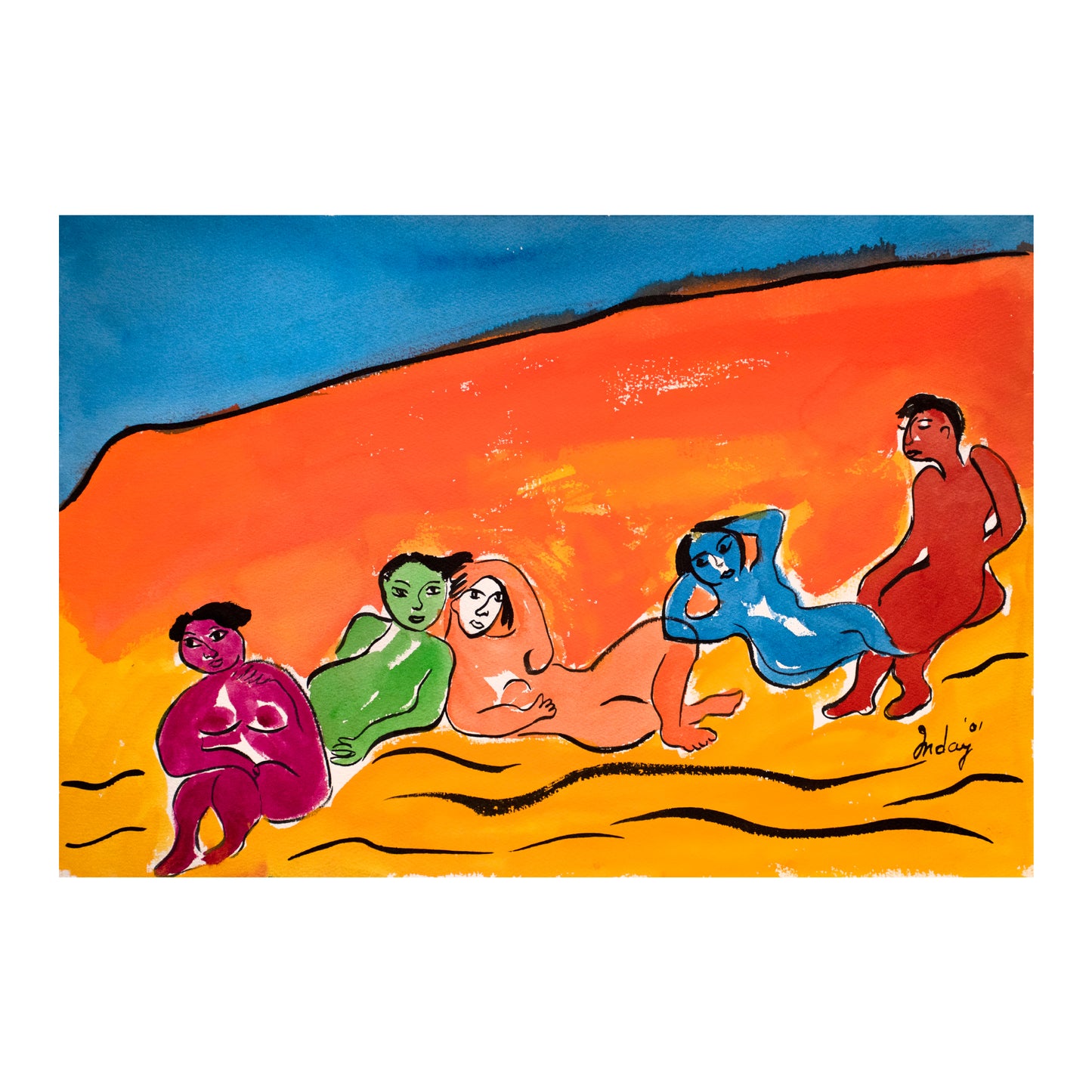 “Lounging Women” by Inday Cadapan
