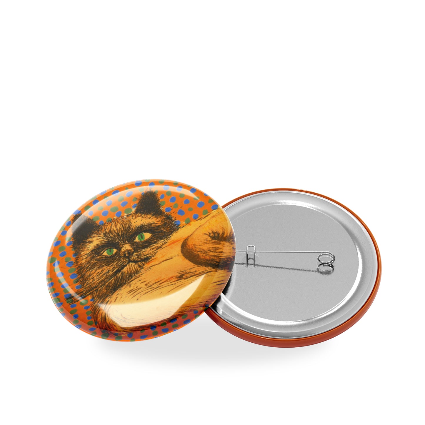 Button Pin - Fat Cat by Juvenal Sanso