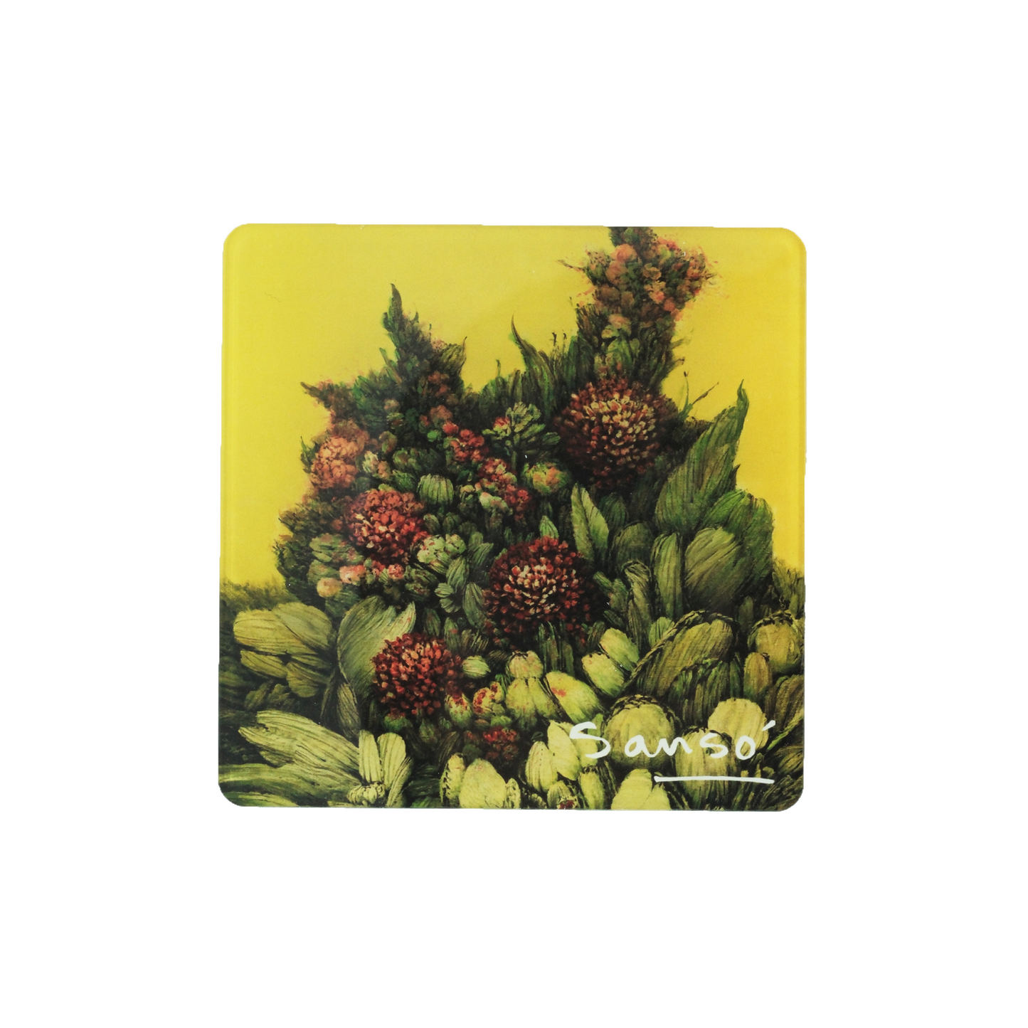 Sanso Resin Magnet Coasters - Set of 4