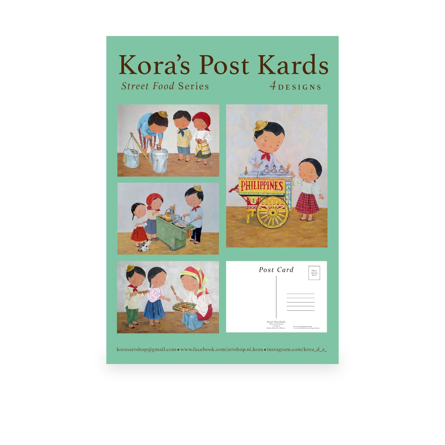 "Street Food" Set of 4 by Kora Albano