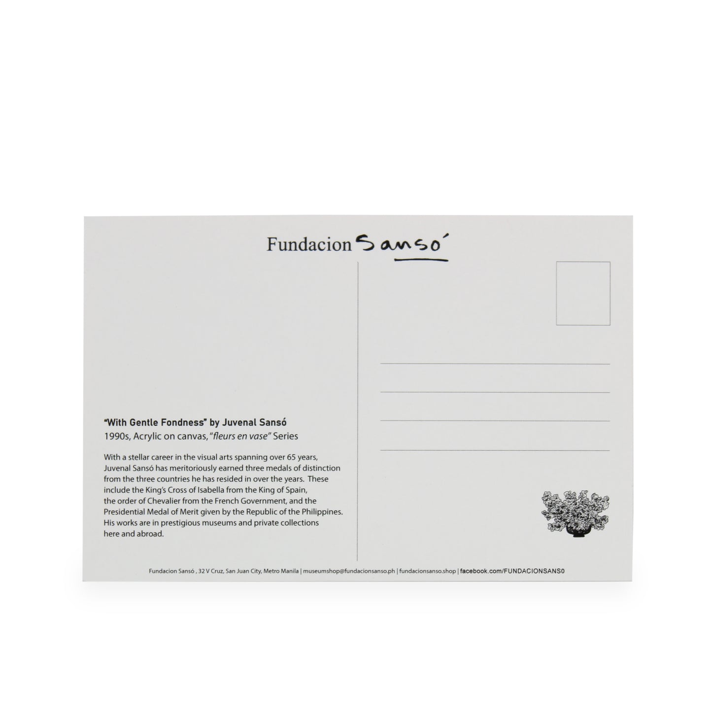 "With Gentle Fondness" by Juvenal Sansó - Postcard