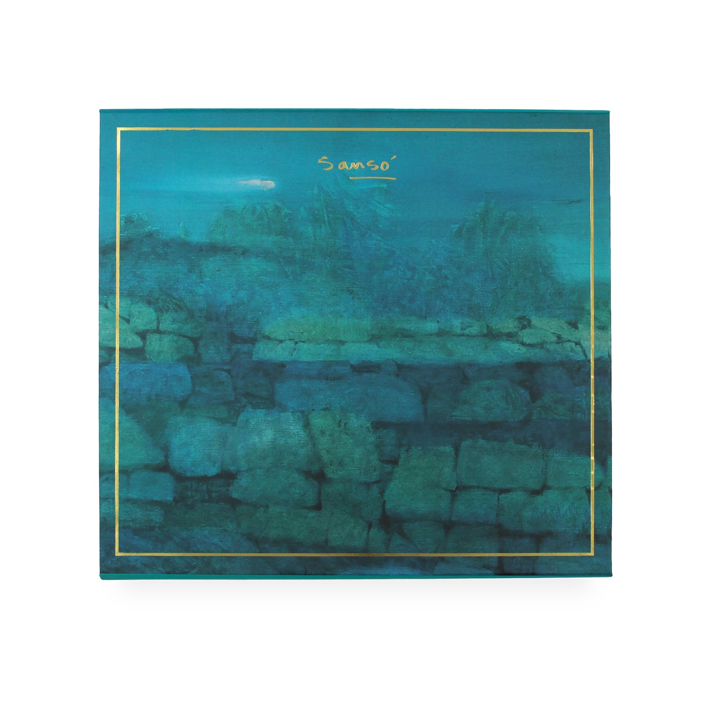 "Sky Blue Rocks" by Juvenal Sansó - Silk Scarf