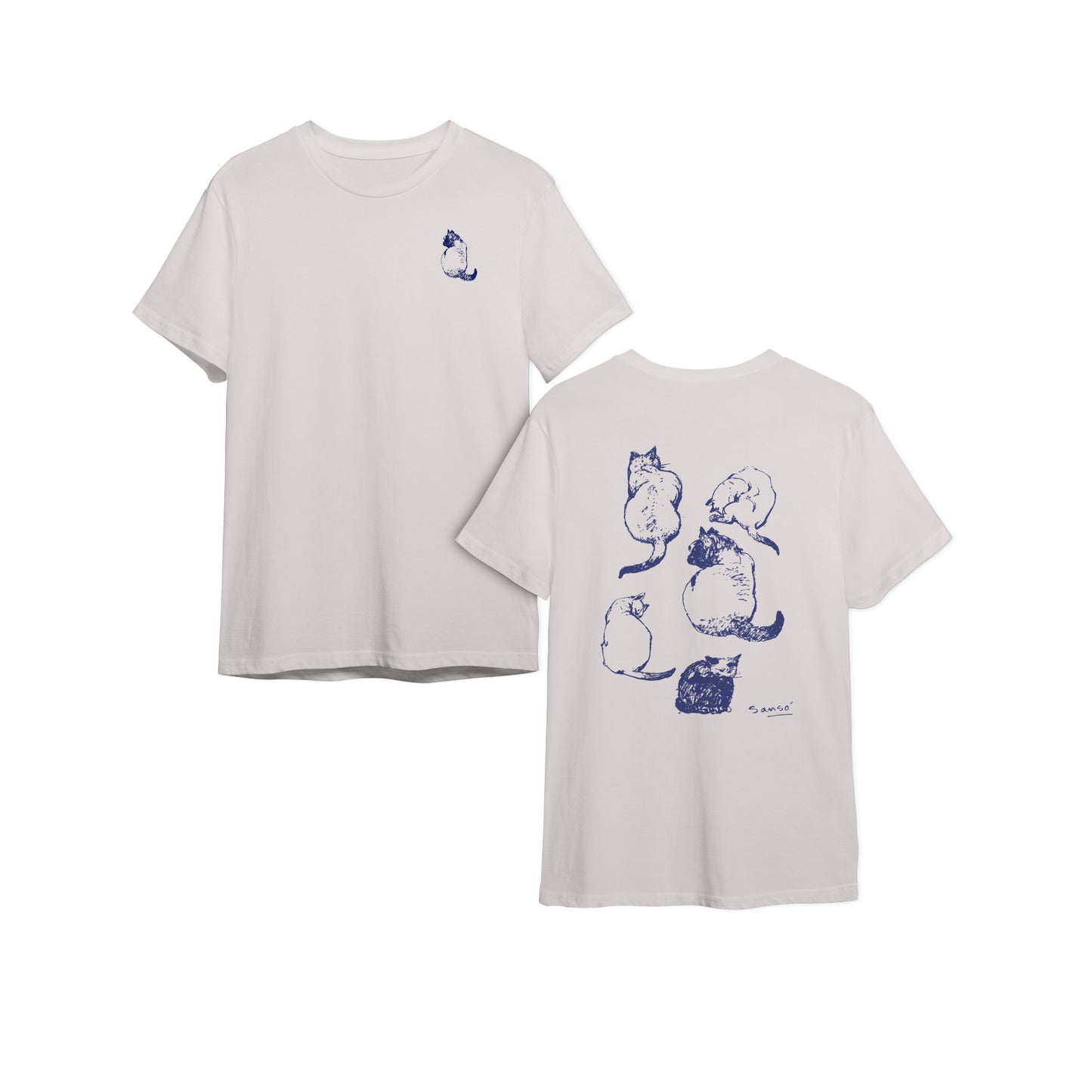 Cats - Sketch Series in Off-White T-Shirt