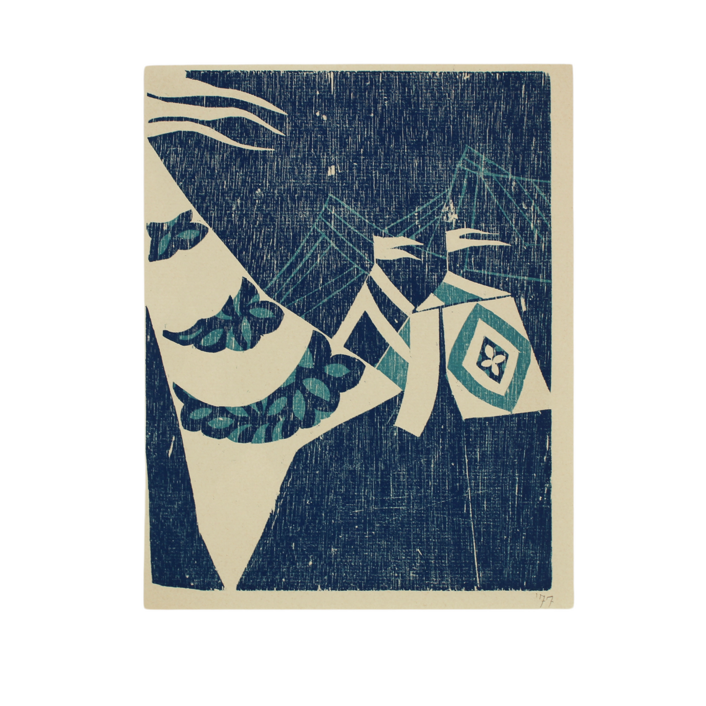 Woodblock print - Night Lights