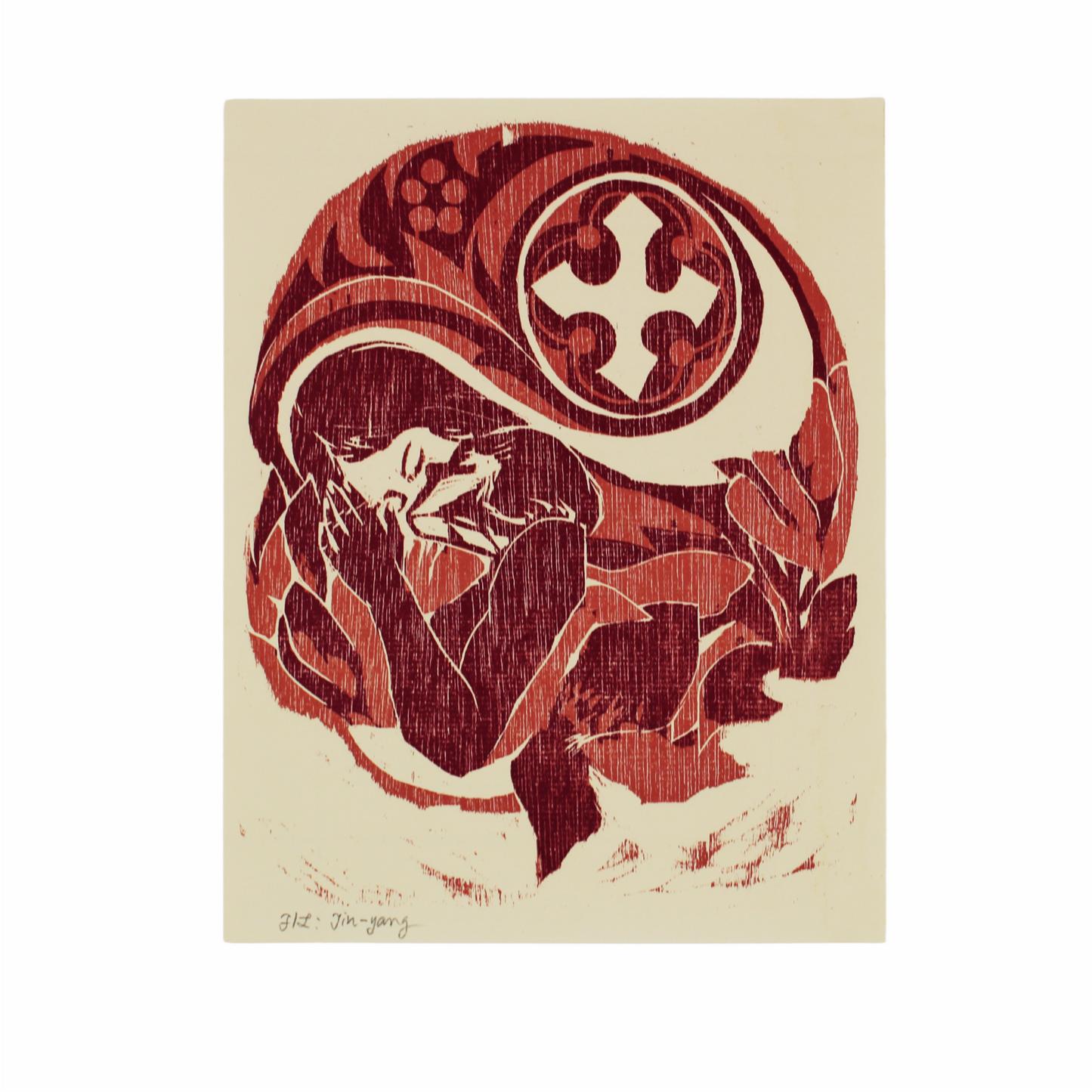 Woodblock print - Yin Yang