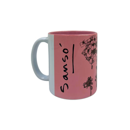 Pink Floral Sketch - Mug
