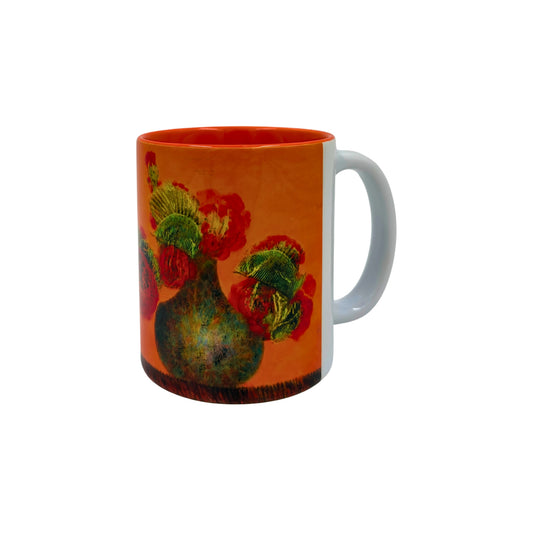 Orange Floral Mug
