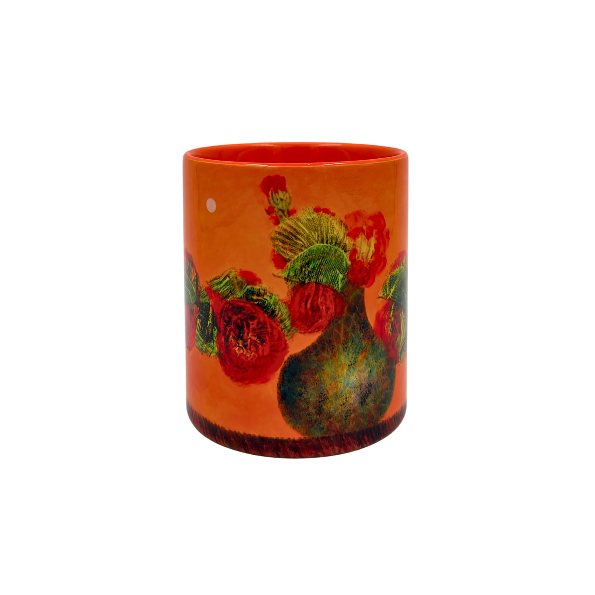 Orange Floral Mug