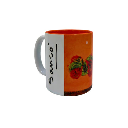 Orange Floral Mug