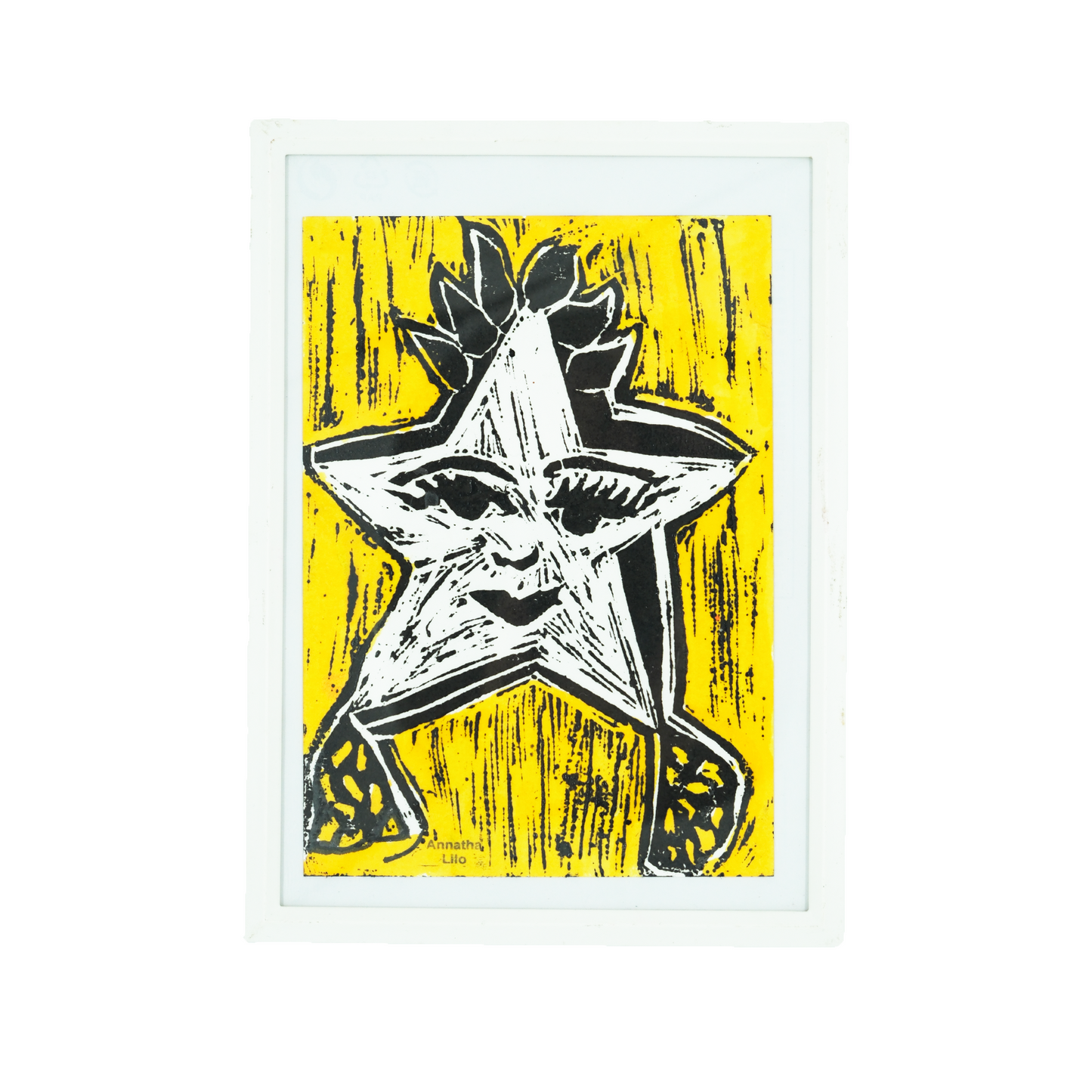 Yellow Little Star Christmas Print
