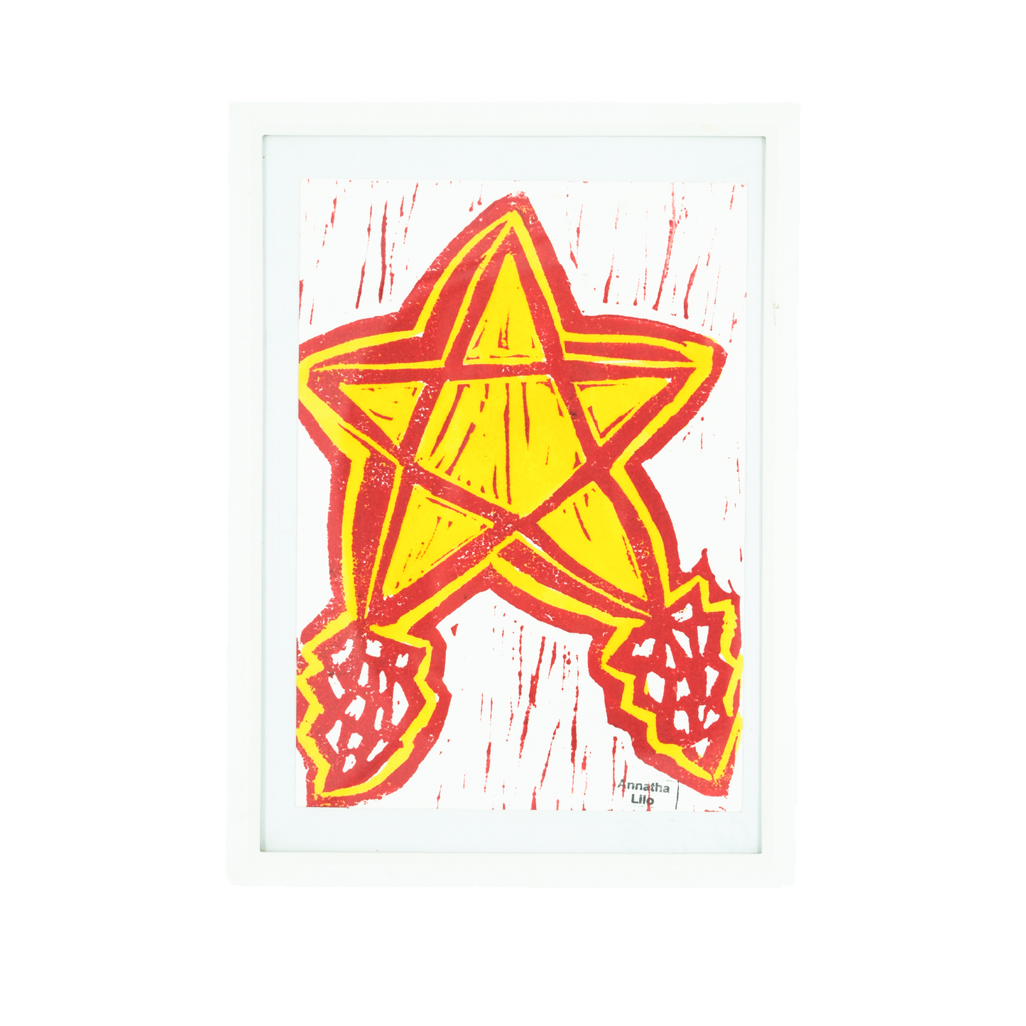 White Parol Christmas Print