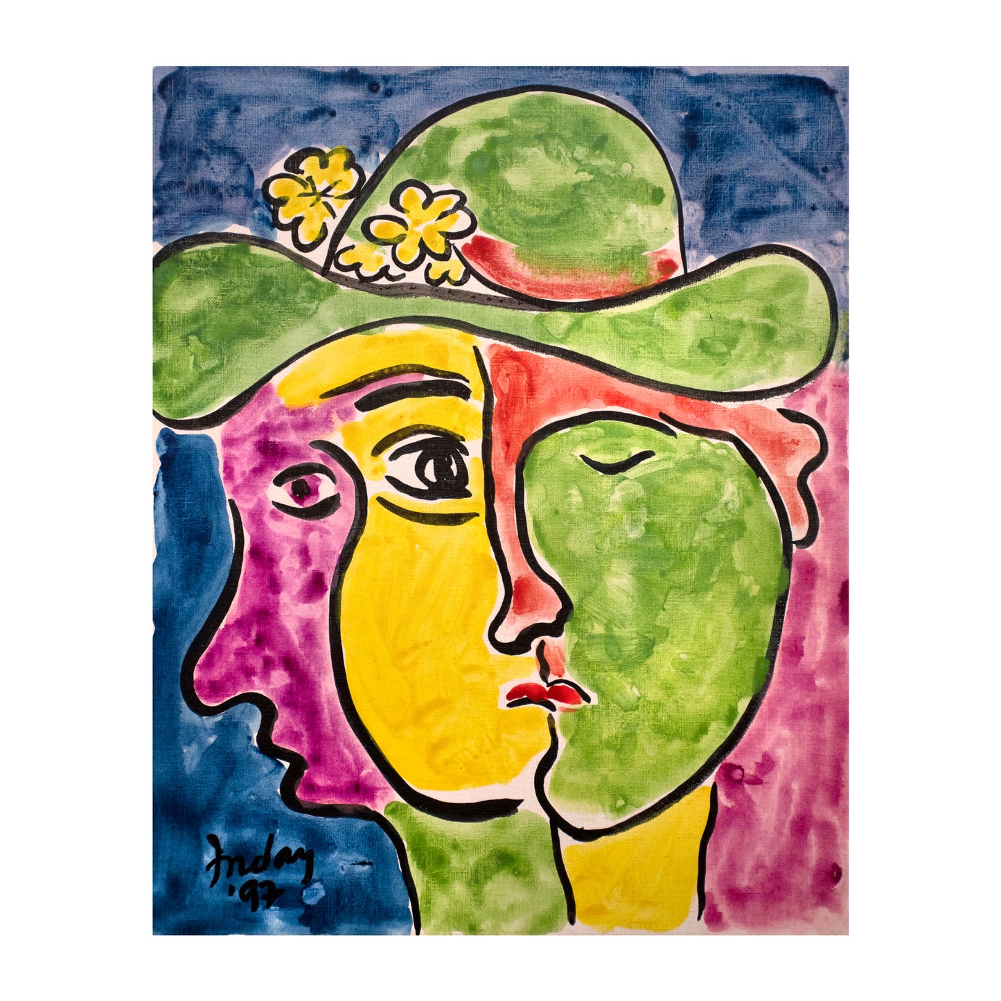 “Lady with Hat” by Inday Cadapan