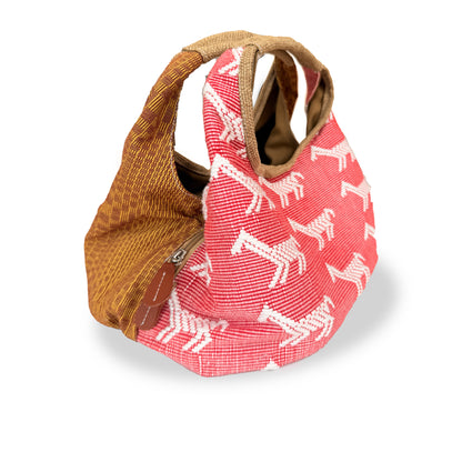 Double Partition Bag (Red & Brown) - Happy Andrada