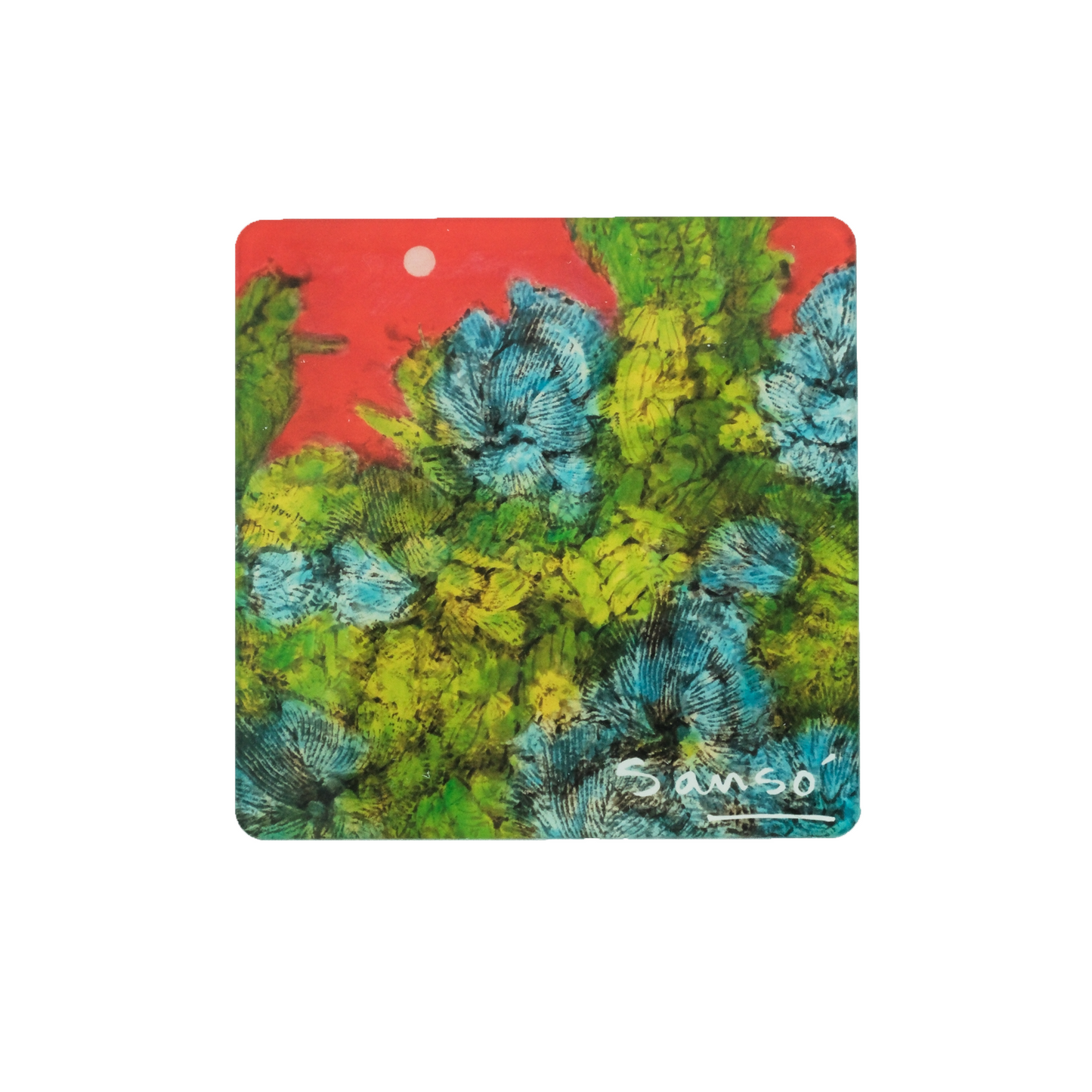 Sanso Resin Magnet Coasters - Set of 4
