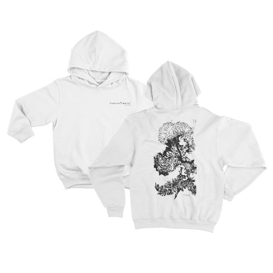 "Chrysanthemum" in White Hoodie