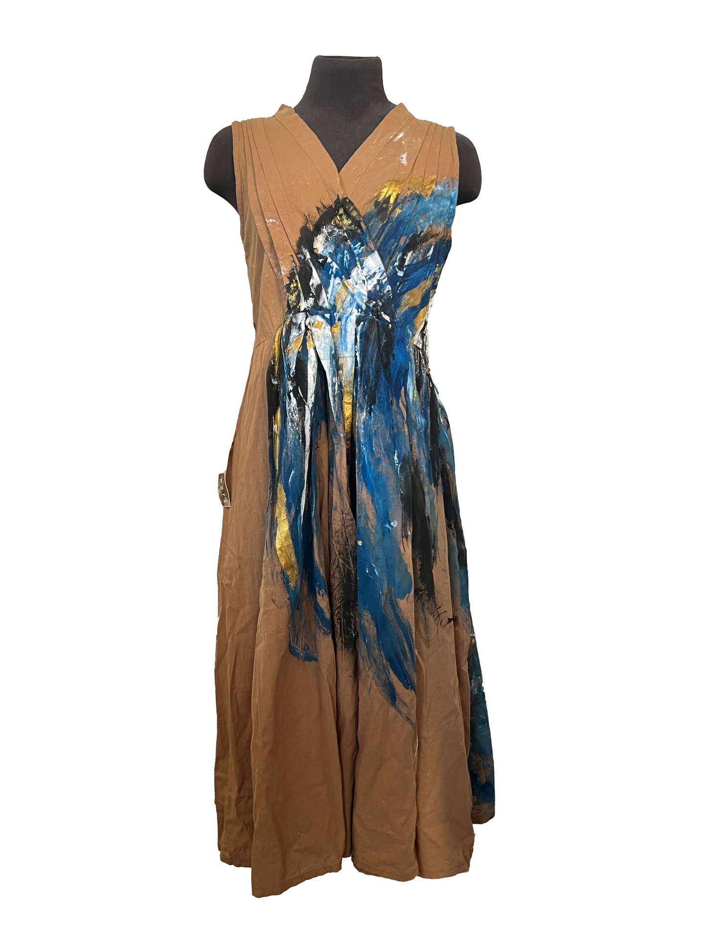 “Perslab” Dress Brown (handpainted) by Ming Moya