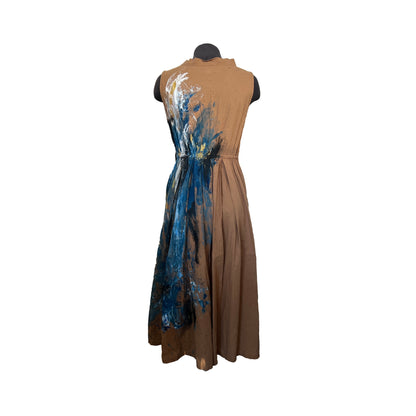 “Perslab” Dress Brown (handpainted) by Ming Moya