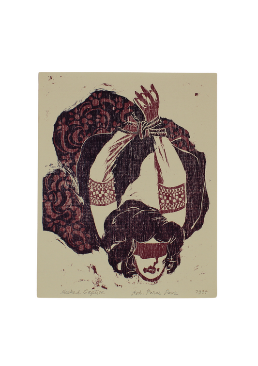 Woodblock print - Masked Captive