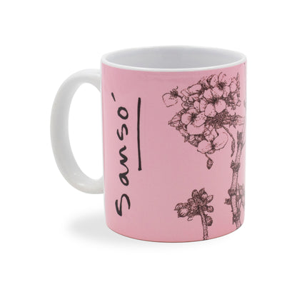 Pink Floral Sketch - Mug