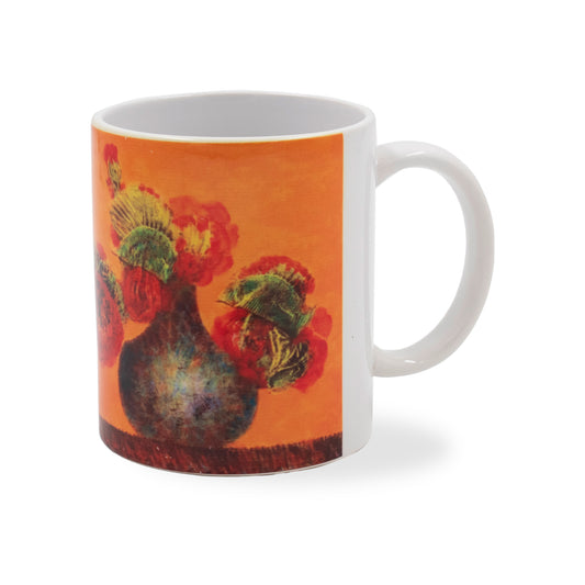 Orange Floral Mug