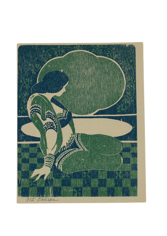Woodblock print - Odalisque