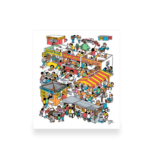 "Fast Food Restaurants" by National Artist Larry Alcala - Postcard