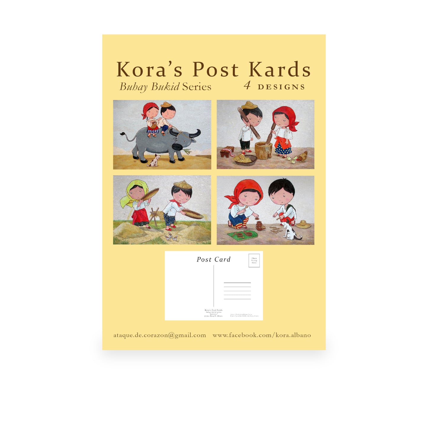 "Buhay Bukid" Set of 4 by Kora Albano