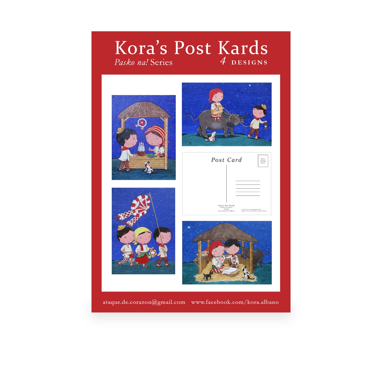 "Pasko Na!" Set of 4 by Kora Albano
