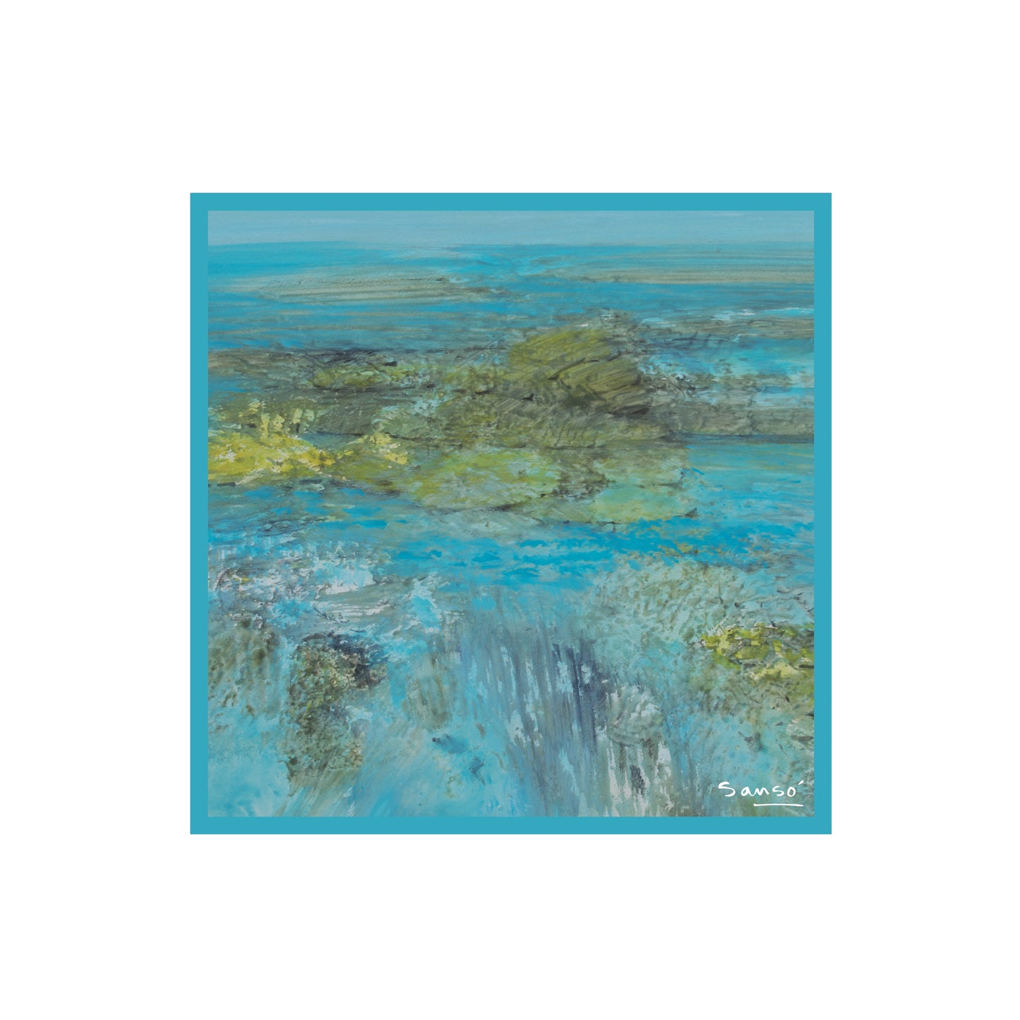 Calm Sea Spray by Juvenal Sansó - Silk Scarf