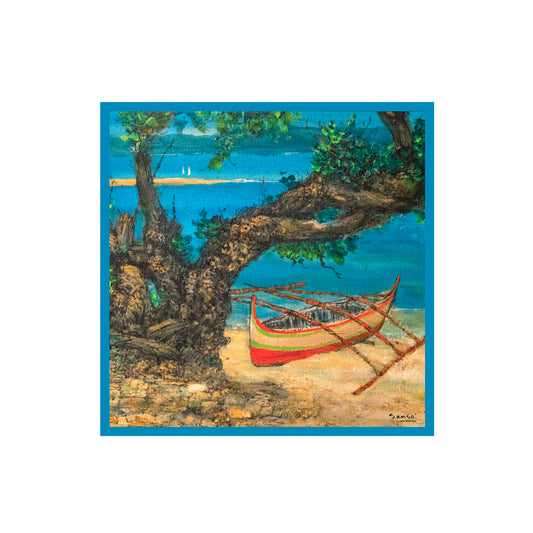 Hermana Mayor Island Series II by Juvenal Sansó - Silk Scarf