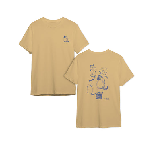 Cats - Sketch Series in Beige T-Shirt