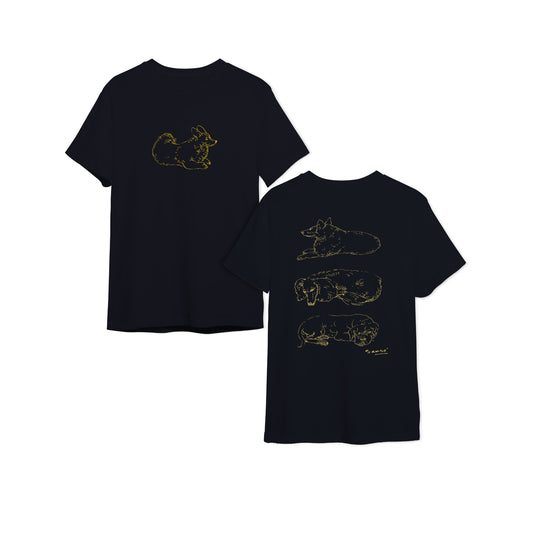 Dogs - Sketch Series in Black T-Shirt