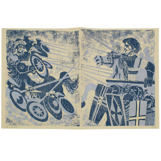 Woodblock print - Battle
