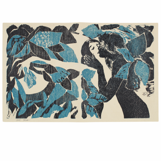 Woodblock print - Kiss