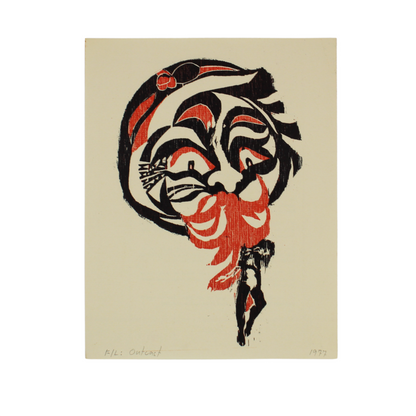 Woodblock print - Outcast
