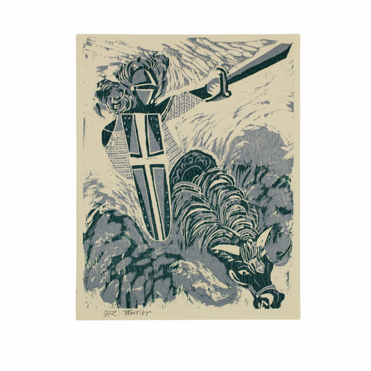 Woodblock print - Warrior